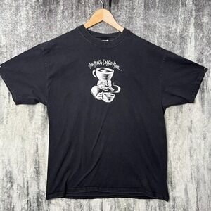 Vintage Art Shirt Shannon Wheeler Too Much Coffee Man Size Large 90's Dark Horse